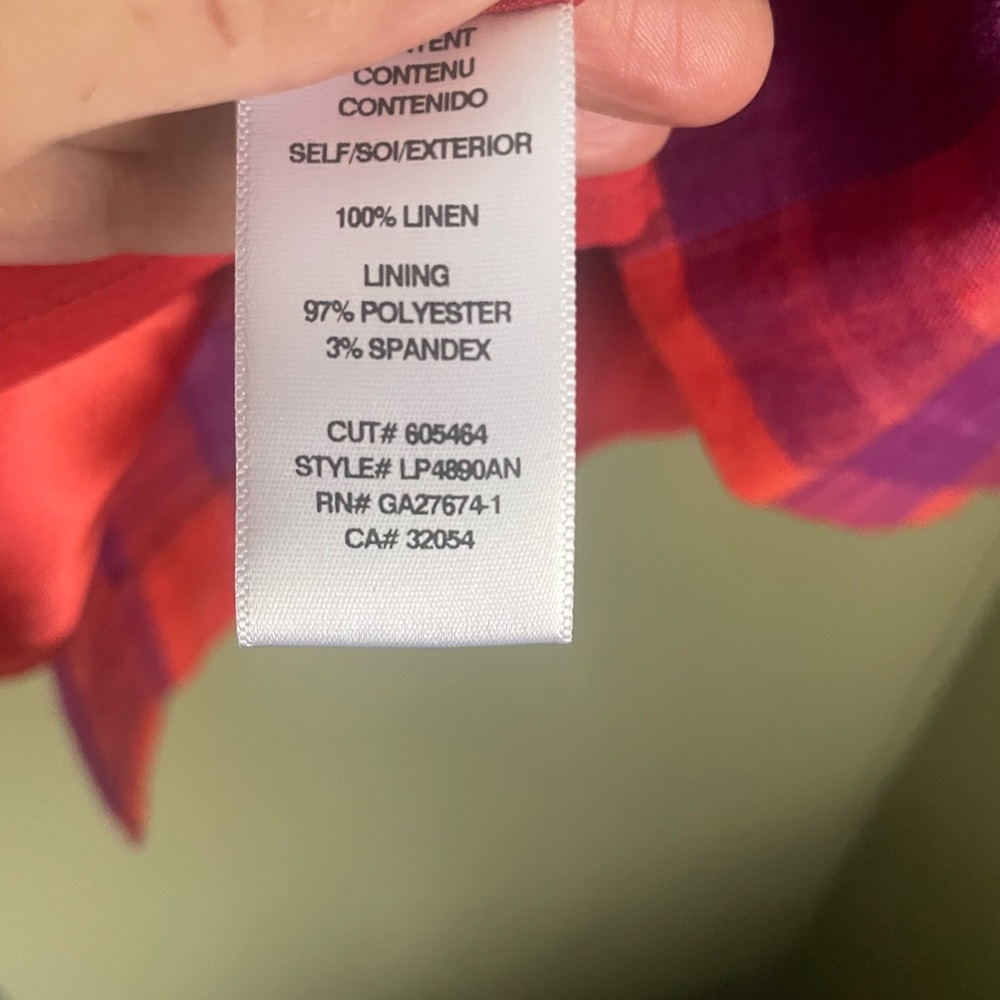 🎅🏻NWT Anthropologie 100% Linen Eva Franco  Midi pencil skirt Sz 6 - Picture 6 of 6